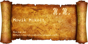 Movik Mikolt névjegykártya